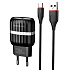 Адаптер Сетевой с кабелем Borofone BA24A Vigour 2USB 2,1A/10W (USB/Type-C) (black)