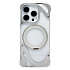 Чехол-накладка - SMZ08 Glassy SafeMag для "Apple iPhone 16 Pro" (silver)