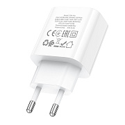 Адаптер Сетевой Hoco C76A Pro Majestic PD Type-C 3A/30W (white)