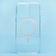 Чехол-накладка - SM007 SafeMag с анимацией для "Apple iPhone 14 Pro Max" (прозрачный)