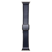 Ремешок - ApW38 Square buckle Apple Watch 42/44/45/49 mm экокожа (deep blue)