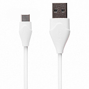 Кабель USB - Type-C Celebrat CB-10T  100см 2,4A  (white)