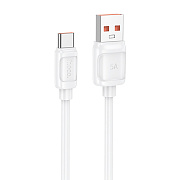 Кабель USB - Type-C Hoco X115 Surpass 100W 100см 5A  (white)