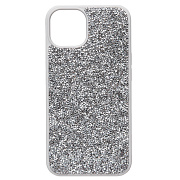 Чехол-накладка - PC071 POSH SHINE для "Apple iPhone 13" россыпь кристаллов (silver)