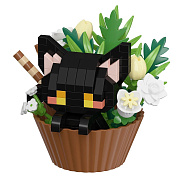 Конструктор - Кошечка в горшочке (black)