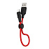 Кабель USB - Apple lightning Hoco X21 Plus (silicone) 12W 25см 2,4A  (red)