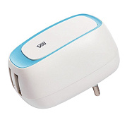 Адаптер Сетевой Remax RP-U23 2USB 2,4A/10W (white/sky blue)