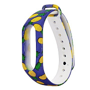 Ремешок - WB13 Xiaomi Mi Band 2 силикон на кнопке (16) (регулируемый) (blue)