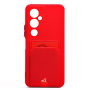 Чехол-накладка - SC315 с картхолдером для "Tecno Pova 4 Pro" (red) 