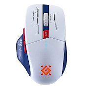 Мышь оптическая беспроводная Defender Tisa GM-126 LED,7D,2.4+BT,1600dpi (white/blue) (241394)