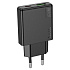 Адаптер Сетевой Hoco N38 Delgado PD+QC USB/Type-C 20W (black)
