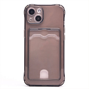 Чехол-накладка - SC276 с картхолдером для "Apple iPhone 13" (black)