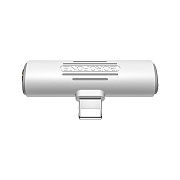 Переходник Jack 3.5 (м) / Lightning (м) - Lightning (п) Borofone BV7 1,8см (white)