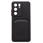 Чехол-накладка - SC337 с картхолдером для "Realme C75" (black)