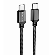 Кабель Type-C - Type-C Borofone BX87 Sharp PD 60W 200см 3A  (black)