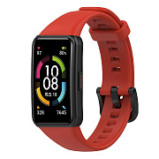 Ремешок - Honor Band 6 силикон на кнопке (red)