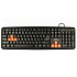 Клавиатура Dialog Standart KS-020U мембранная игровая USB (black/orange)