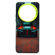 Чехол-накладка - PC094 для "Xiaomi Redmi A3" (машина) (transparent/black) (233836)