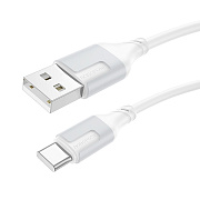 Кабель USB - Type-C Borofone BX101 Creator 18W 100см 3A  (white)