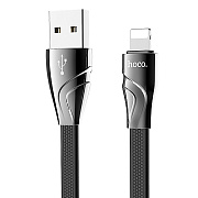 Кабель USB - Apple lightning Hoco U57 Twisting 12W 120см 2,4A  (black)