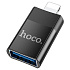 Переходник USB (м) - Lightning (п) Hoco UA17 4см (black)