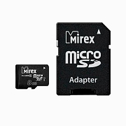 Карта флэш-памяти MicroSD  8 Гб Mirex +SD адаптер (class 10)