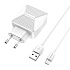 Адаптер Сетевой с кабелем Borofone BA45A Max 2USB 2,4A/12W (USB/Micro USB) (white)