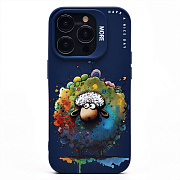 Чехол-накладка - SC335 для "Apple iPhone 14 Pro"  (овечка) (dark blue) (227044)