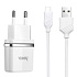 Адаптер Сетевой с кабелем Hoco C11 USB 1A/5W (USB/Micro USB) (white)
