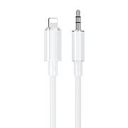 Кабель Lightning - 3.5mm Borofone BL21 Lemon  100см   (white)