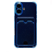 Чехол-накладка - SC300 с картхолдером для "Apple iPhone 17" (deep blue)