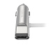 Адаптер Автомобильный с кабелем Hoco UCL01 1USB/5V/2.4A +lightning/micro USB (silver)