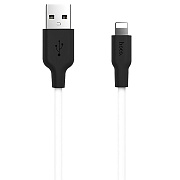 Кабель USB - Apple lightning Hoco X21 Silicone 10W 100см 2A  (black/white)