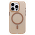 Чехол-накладка - SM038 SafeMag для "Apple iPhone 15 Pro" (gold/matte transparent) (238592)
