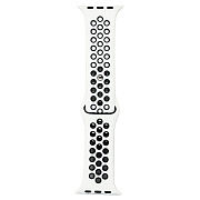 Ремешок - ApW Sport N Apple Watch 42/44/45/49 mm силикон на кнопке (L) (white/black)