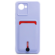Чехол-накладка - SC304 с картхолдером для "Realme C30" (light violet)