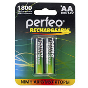 Аккумулятор AA Perfeo R6 (2-BL) Ni-MH 1800 mAh (2/60) ..