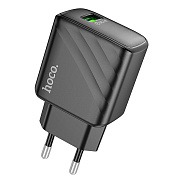 Адаптер Сетевой Hoco CS21A Rich QC3.0* USB 18W (black)