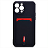 Чехол-накладка - SC304 с картхолдером для "Apple iPhone 13 Pro Max" (black) (218012)