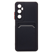 Чехол-накладка - SC337 с картхолдером для "Realme C65" (black) (231056)