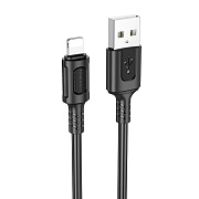 Кабель USB - Apple lightning Borofone BX111 Feliz 12W 100см 2,4A  (black)