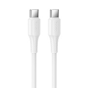 Кабель Type-C - Type-C Hoco X120 60W 100см 3A  (white)