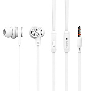 Проводные наушники с микрофоном внутриканальные Celebrat D9 Jack 3,5  (white)