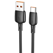 Кабель USB - Type-C Borofone BX93 Super PD 100W 100см 6A  (black)