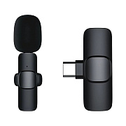 Микрофон - K9 с прищепкой для телефона, Type-C (black)