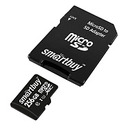 Карта флэш-памяти MicroSD 256 Гб Smart Buy +SD адаптер (class 10) UHC-1