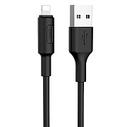 Кабель USB - Apple lightning Hoco X25  100см 2A  (black)