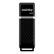 Флэш накопитель USB 64 Гб Smart Buy Quartz (black)