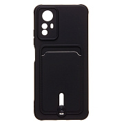 Чехол-накладка - SC304 с картхолдером для "Xiaomi Redmi Note 12S" (black)