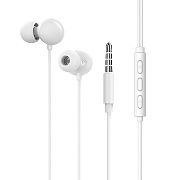 Проводные наушники с микрофоном внутриканальные Borofone BM45 Sound wave Jack 3,5  (white)
